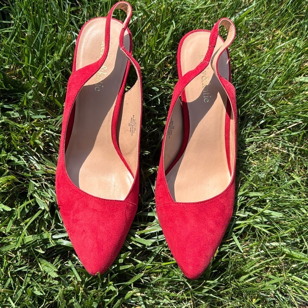 Kelly & Katie Red Suede Women's Shoes